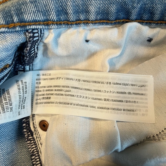 Abercrombie & Fitch Curve Love 90’s Slim Straight Ultra high Rise Wmns 34/18 - Picture 9 of 9